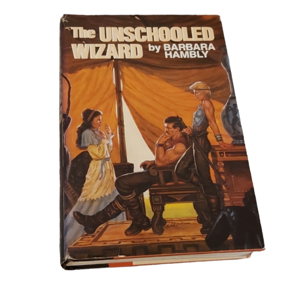 Vintage Hardcover Book- The Unschooled Wizard by Barbara Hambly